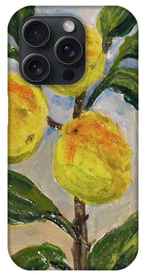 Soft Light in the Orchard Peach Branch iPhone Case — iPhone 15 Pro Case