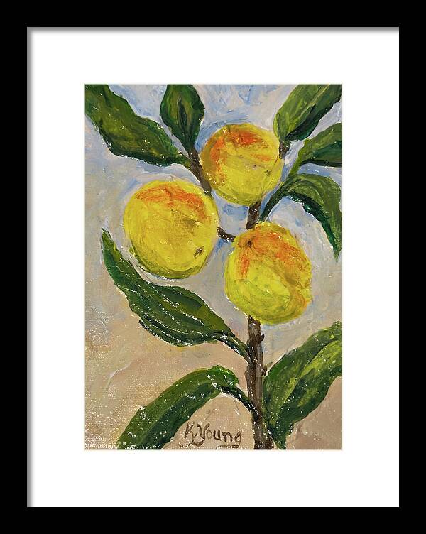 Soft Light in the Orchard Peach Branch Framed Print — Black frame, White mat, 8.5" x 12"