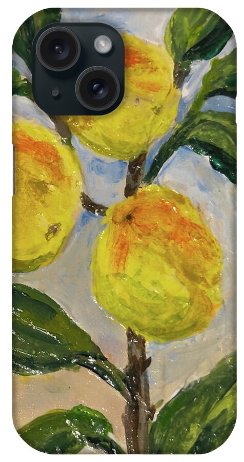 Soft Light in the Orchard Peach Branch iPhone Case — iPhone 15 Case