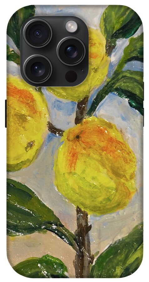 Soft Light in the Orchard Peach Branch iPhone Case — iPhone 15 Pro Tough Case