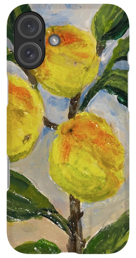Soft Light in the Orchard Peach Branch iPhone Case — iPhone 16 Plus Case