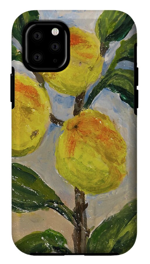 Soft Light in the Orchard Peach Branch iPhone Case — iPhone 11 Pro Tough Case