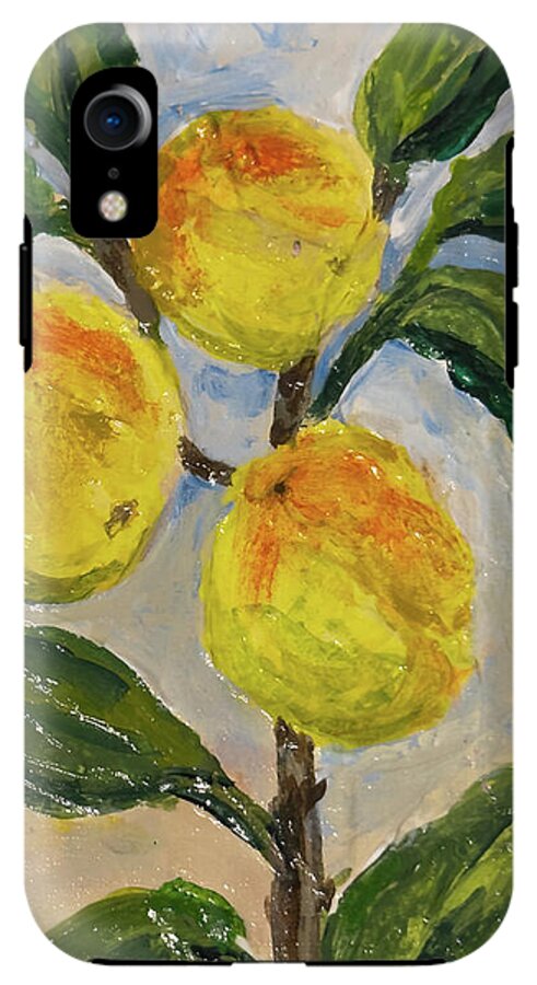 Soft Light in the Orchard Peach Branch iPhone Case — iPhone XR Tough Case