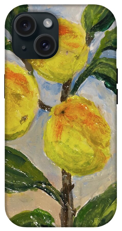 Soft Light in the Orchard Peach Branch iPhone Case — iPhone 15 Tough Case