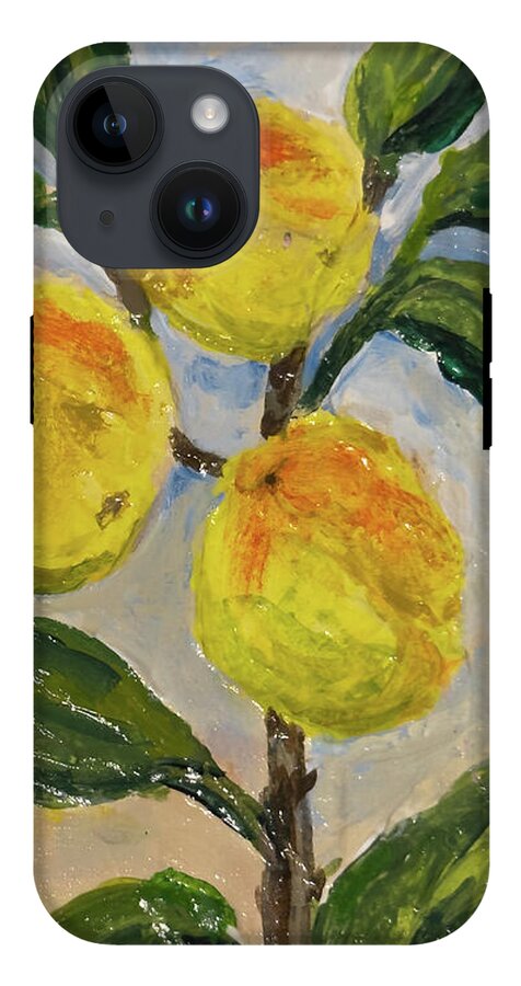 Soft Light in the Orchard Peach Branch iPhone Case — iPhone 14 Tough Case