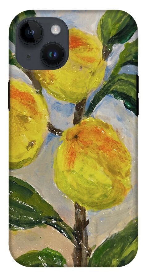 Soft Light in the Orchard Peach Branch iPhone Case — iPhone 14 Plus Tough Case
