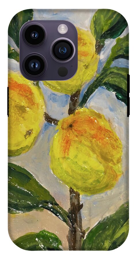Soft Light in the Orchard Peach Branch iPhone Case — iPhone 14 Pro Tough Case